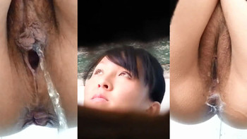 Писающие молодые казашки в уличном туалете рынка